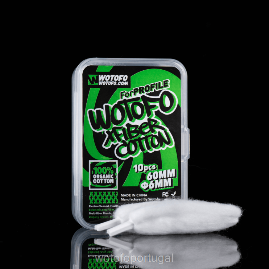 N8J6ZL384 Wotofo PROFILE algodão xfiber para perfil 6mm | Wotofo Cigarro Eletronico