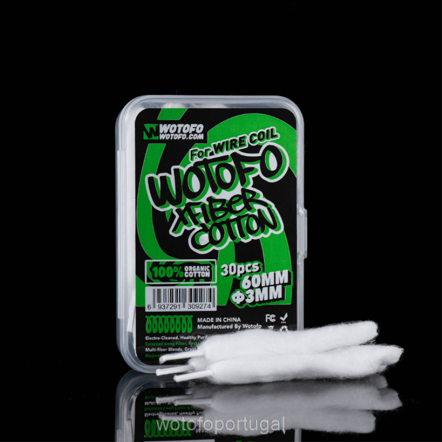 N8J6ZL389 Wotofo algodão xfibra 3mm-30pcs de espessura | Wotofo E-Cigarette