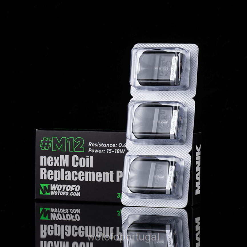 N8J6ZL161 Wotofo MANIK mini cápsula de substituição bobina nexmesh m12 embutida 3 unidades | Wotofo Portugal